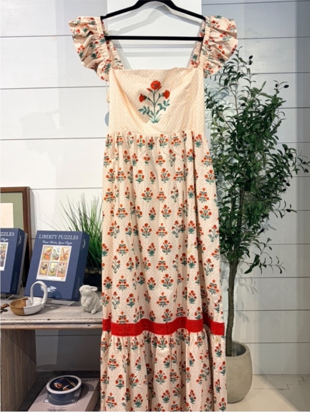 New Without Tags Hill House S Pippa Dress in Poppy Block Print - Picture 6 of 8